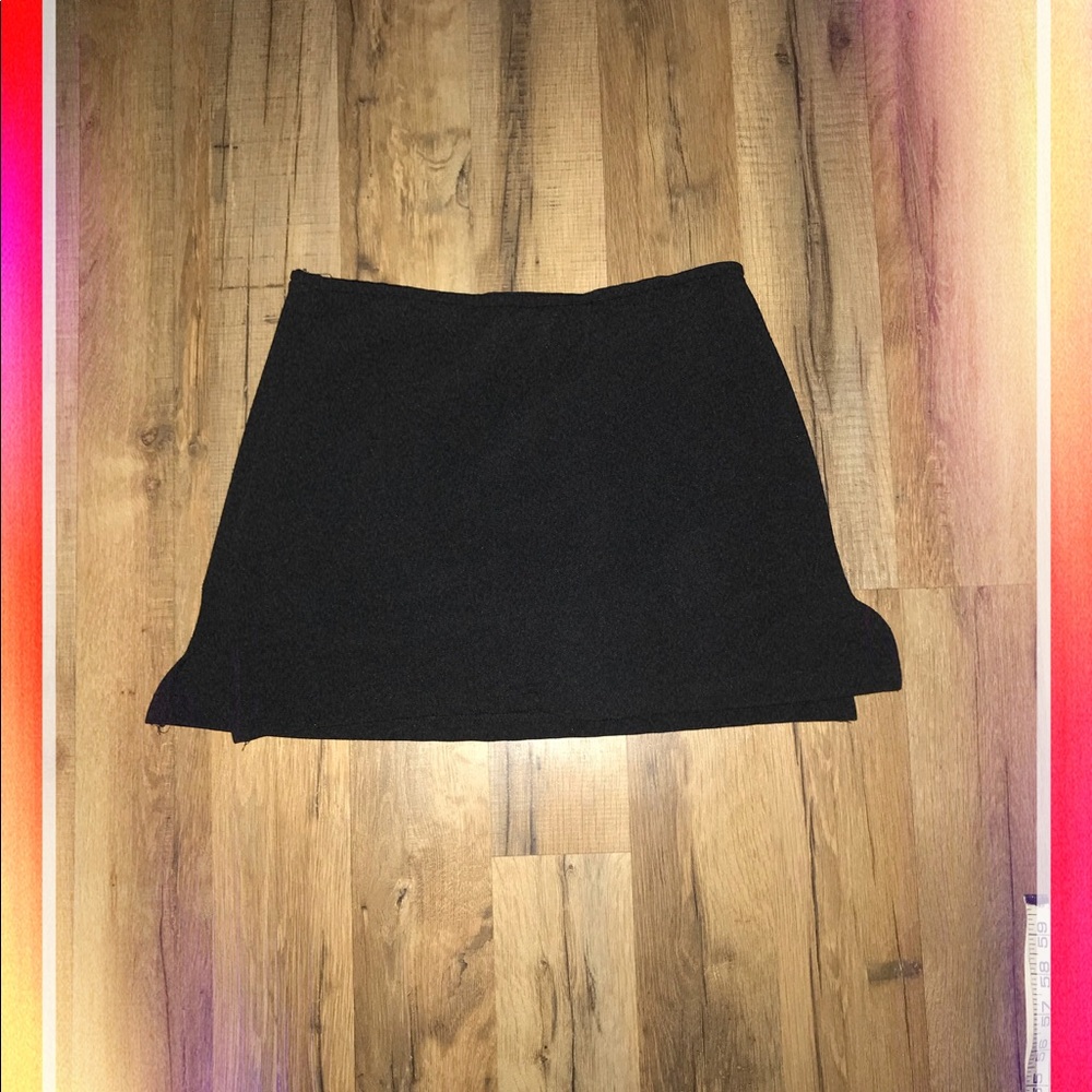 Black Polyester Skort